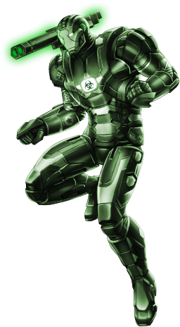 Bioweapon War Machine - War Machine Marvel Green (264x482), Png Download