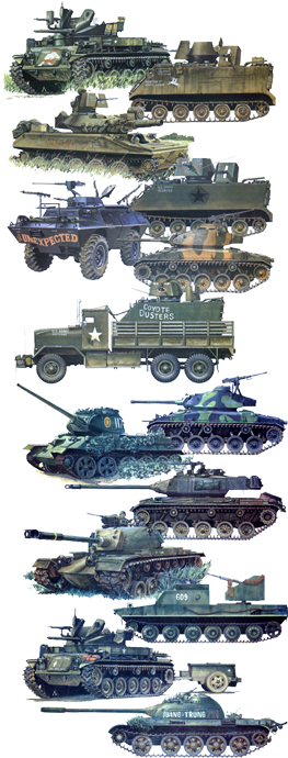 Vietnam War Military Vehicles - Vietnam War Armored Vehicles (262x700), Png Download