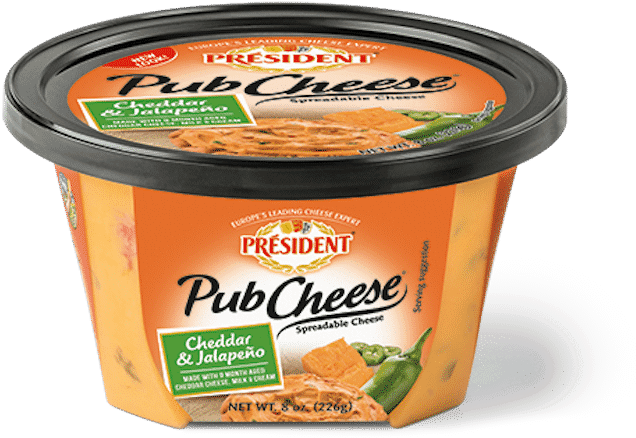 8 Oz - President Pub Cheese (696x696), Png Download