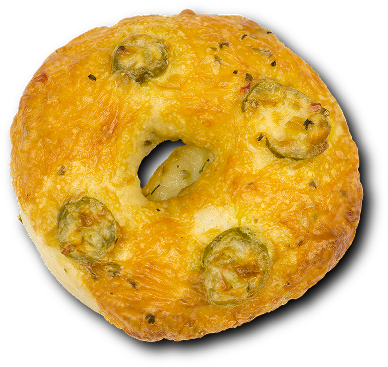 Jalapeno Pepper Jack - Bagel (800x751), Png Download