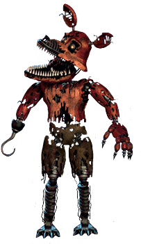 Nightmare Foxy Full Body Thank You Image - Five Nights At Freddy's 4 (213x596), Png Download