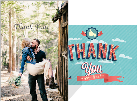 Thank You Cards - Playing Card (500x406), Png Download