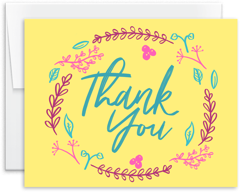 Thank You Card Png Download - Flower (1000x1000), Png Download