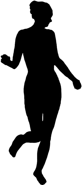 Line Of Woman In Black, Silhouette - Woman Silhouette (315x650), Png Download