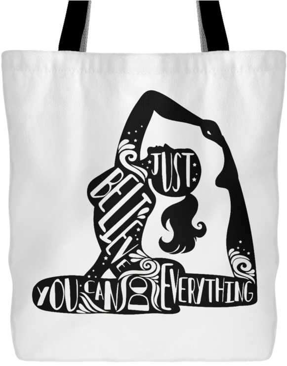 Lady Silhouette 1 Tote - You Can Do This Shutterstock (800x800), Png Download