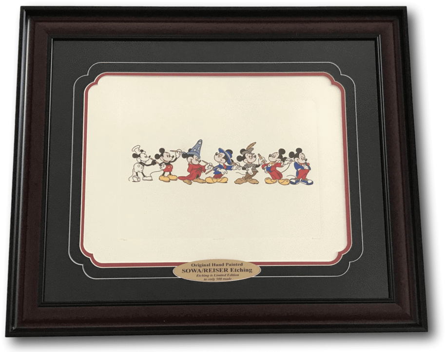 Mickey Mouse Framed Etch Artwork Sowa & Reiser - ディズニー Dn 歯ブラシ付きポーチ〈ミッキーマウス〉 Sho-bi (1024x768), Png Download