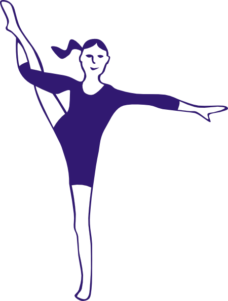 Gymnastics Clipart Simple - Dibujos De La Gimnasia Aerobica (450x595), Png Download
