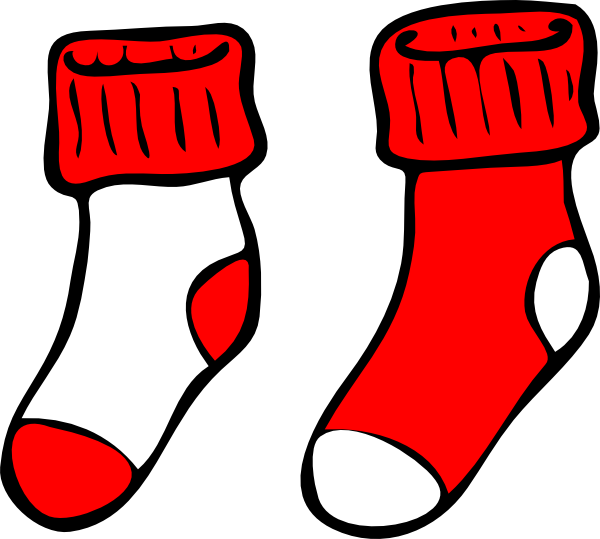 Red Socks Clipart - Socks Clipart (600x539), Png Download