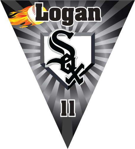 White Sox Triangle Individual Team Pennant - Chicago White Sox (456x504), Png Download