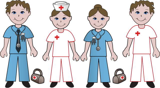 Svg Freeuse Library Doctors And Nurses Cliparts Clipartix - Nurses And Doctors Clipart (640x353), Png Download