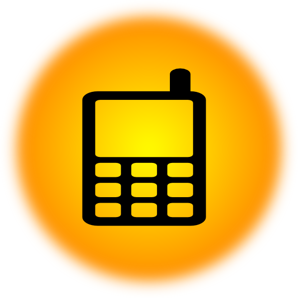 How To Set Use Orange Mobile Icon Clipart (600x600), Png Download