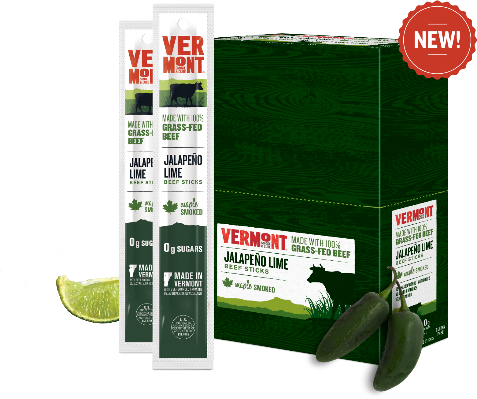 Grass-fed Jalapeño Lime Beef Sticks - Broccoli (1750x1750), Png Download