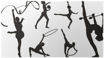 Rhythmic Gymnastics With Apparatus - Rhythmic Gymnastics Apparatus Silhouette (400x400), Png Download