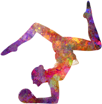Bleed Area May Not Be Visible - Rhythmoc Gymnastics Woman Silhouette (600x480), Png Download