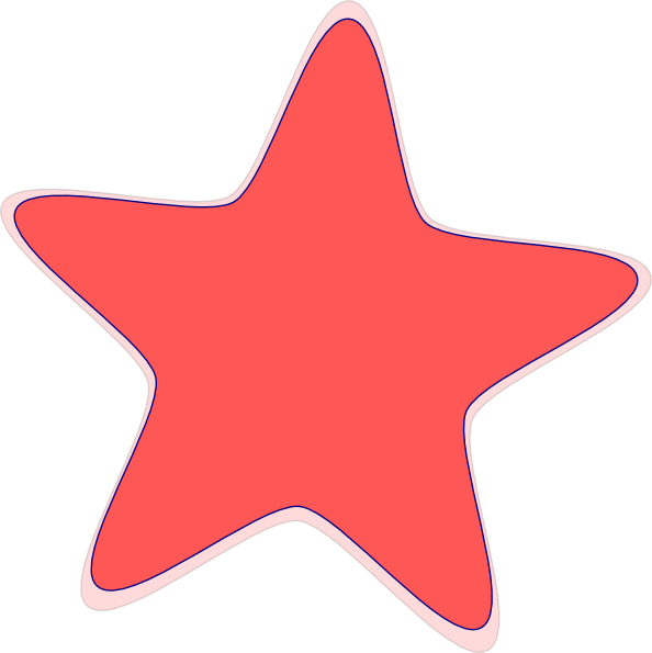 Pink Star Clipart (594x595), Png Download