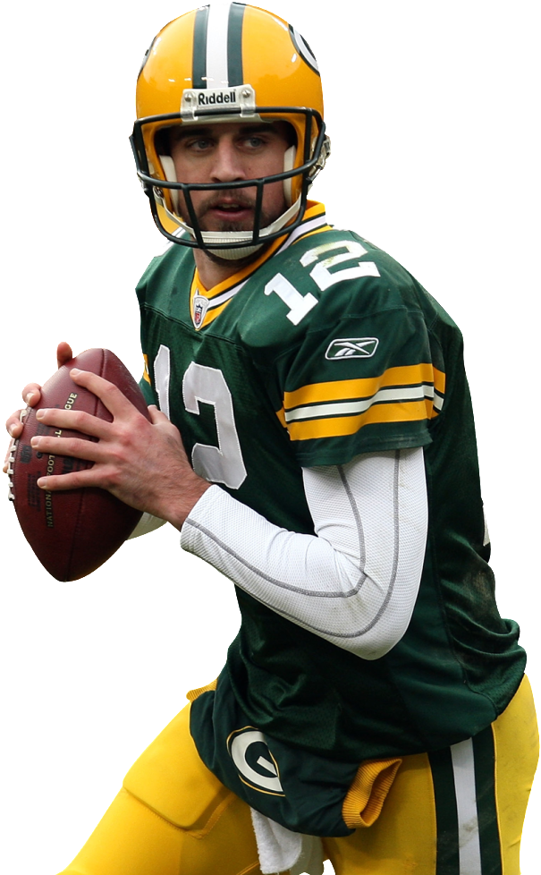 Packers Football, Greenbay Packers, Football Season, - Aaron Rodgers No Background (836x1024), Png Download