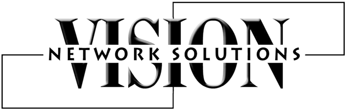 Vision Network Solutions - Black-and-white (1160x363), Png Download