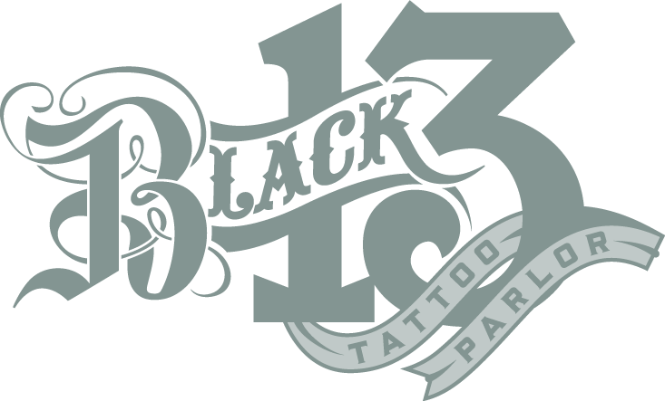 Black 13 Tattoo Parlor - Black Tattoo 13 (733x443), Png Download