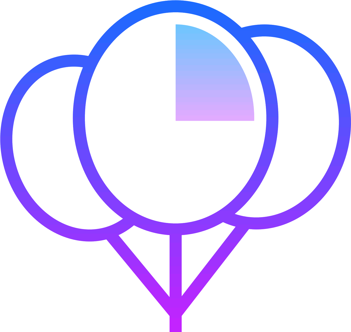 Party Balloons Icon - Circle (1600x1600), Png Download