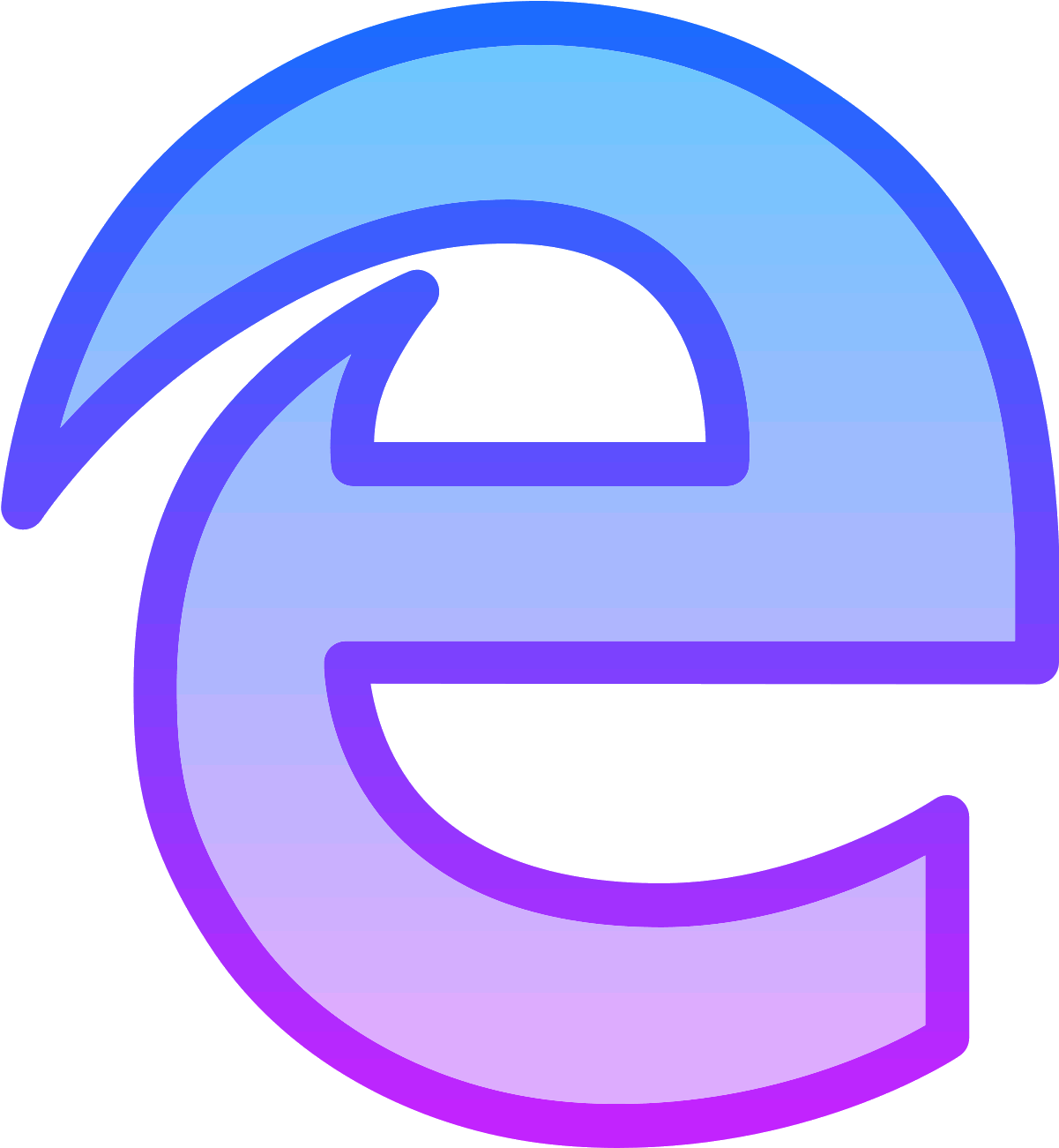 Microsoft Edge Icon It A Logo Of Edge Reduced To A - Icono De Microsoft Edge (1600x1600), Png Download