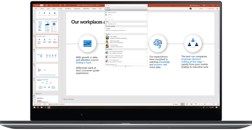 How To Use Microsoft Search Powerpoint Integration - Microsoft Search (1024x529), Png Download