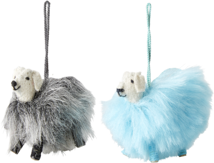 Colourful Small Sheep Christmas Ornaments By Rice Dk - Three-toed Sloth (1000x1000), Png Download