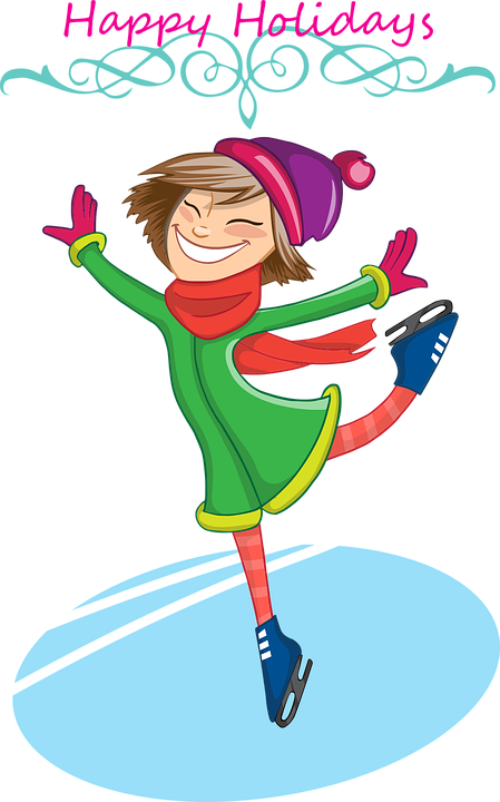 Boarding Pass Cliparts 23, Buy Clip Art - Ice Skating Girl Png (449x720), Png Download