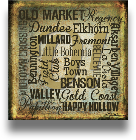 Omaha Areas Canvas - Omaha (600x600), Png Download