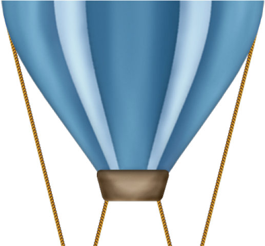 Hot Air Balloon Clipart Baby Blue - Balão Azul Png Desenho (640x480), Png Download