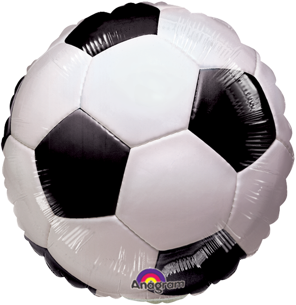 Football Striker Party 18 Football Foil Balloon Supplied - Football Foil Balloon (600x619), Png Download