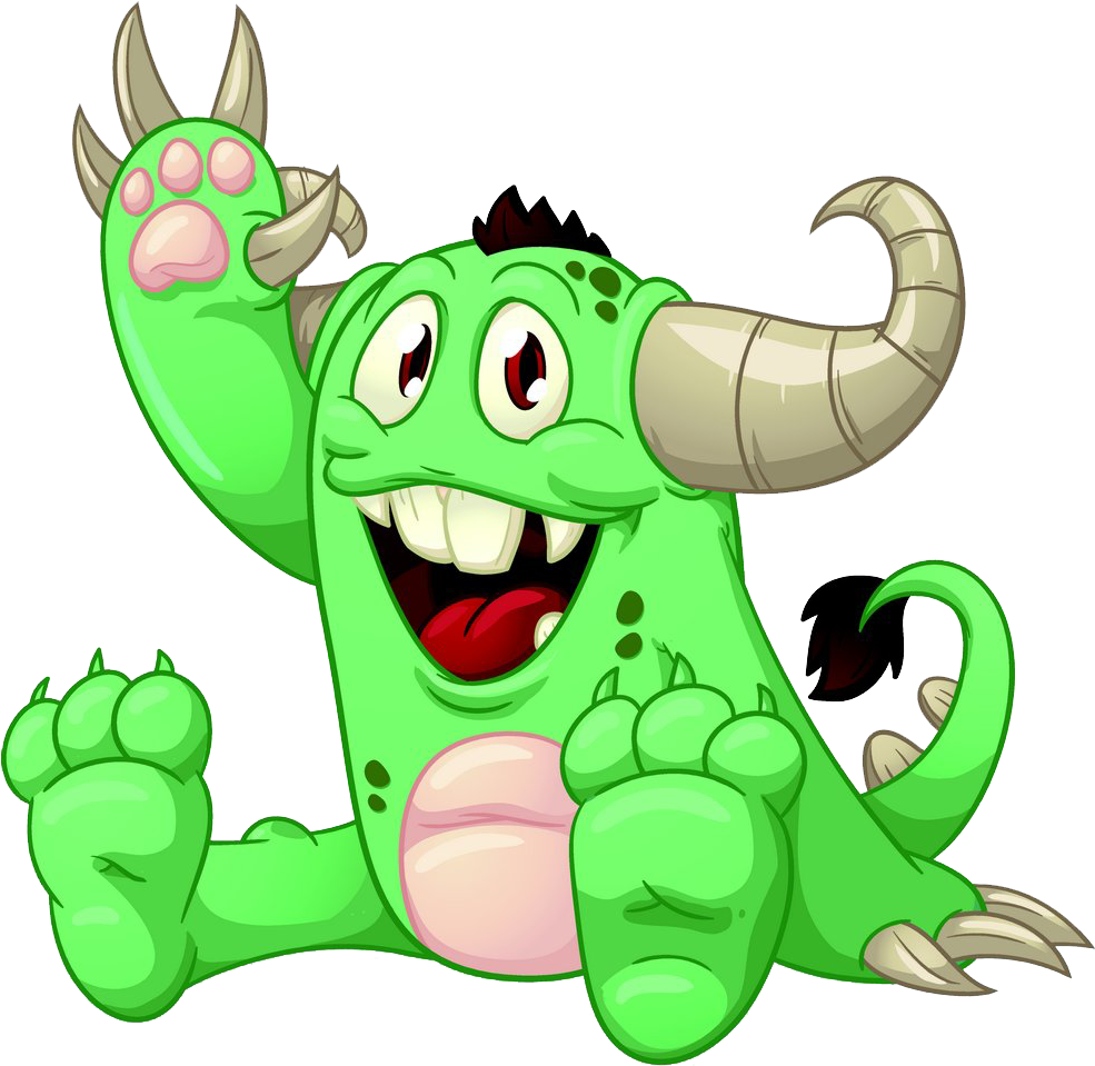 Cartoon Monster Animation Clip Art - Cute Cartoon Monsters (985x959), Png Download