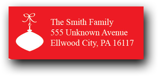 White Christmas Bulb Address Label - Graphic Design (1000x1000), Png Download