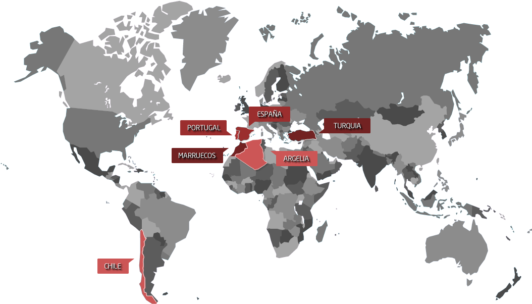 Mapa Noatum Logistics Localizacion Y Contacto - World Map Poster Black And White (1070x700), Png Download