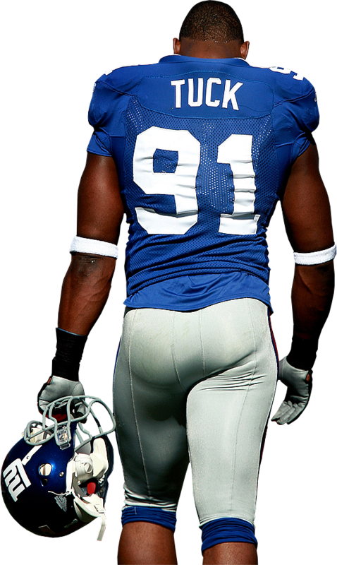 Justin Tuck - Football Neck Roll On Player (478x800), Png Download
