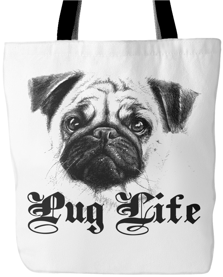 Pug Life Tote Bag - Pug Life Hoodie (1024x1024), Png Download
