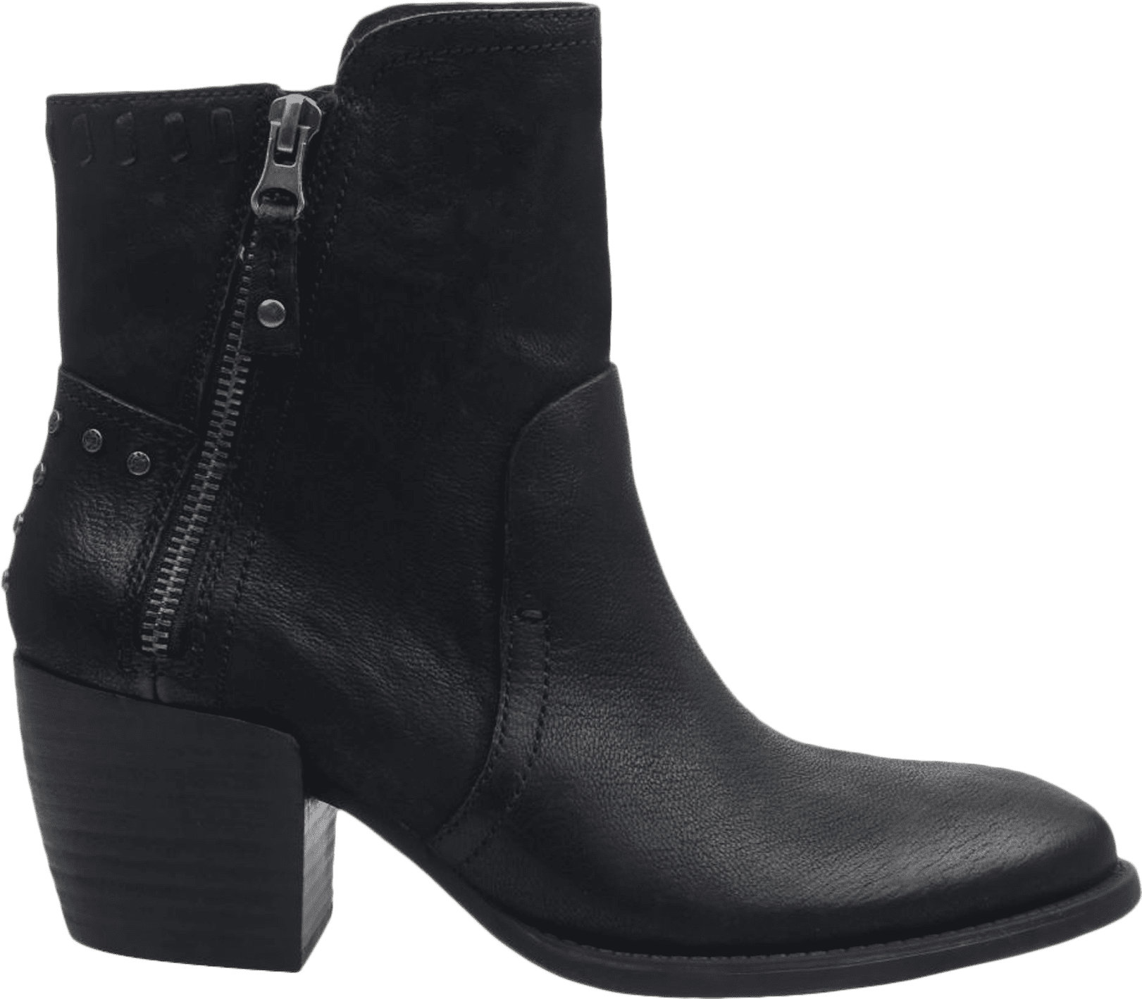Womens Ankle Boot Red Eye In Black Side View - Timberland Black Heeled Boots (1782x1782), Png Download