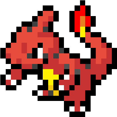 Charmeleon - Pixel Art Pokemon Charmeleon (592x592), Png Download