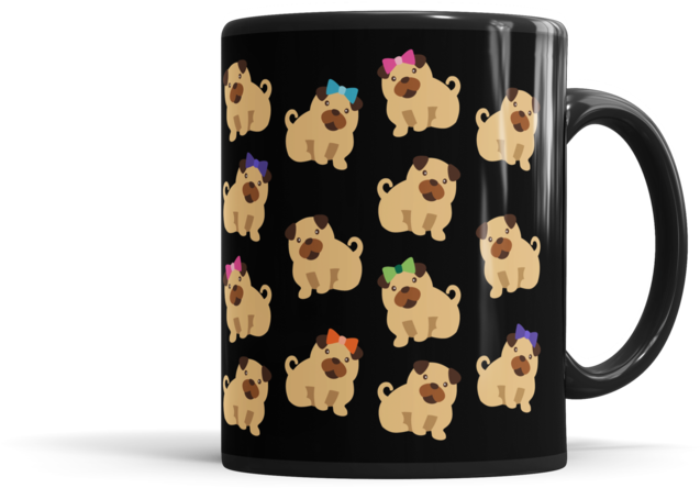 Cute Pugs - Mug (740x740), Png Download