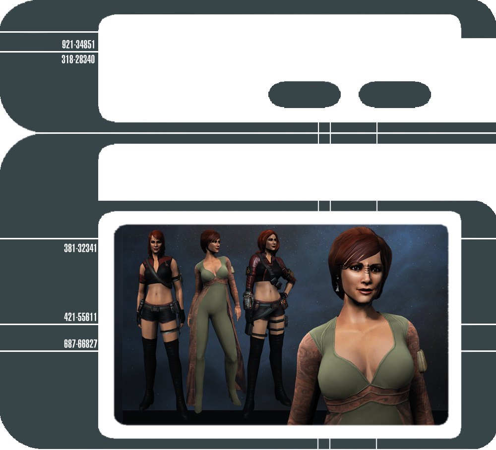 Chase Masterson Returns To The Game As The Sinister - Daniels Star Trek Online (1000x908), Png Download