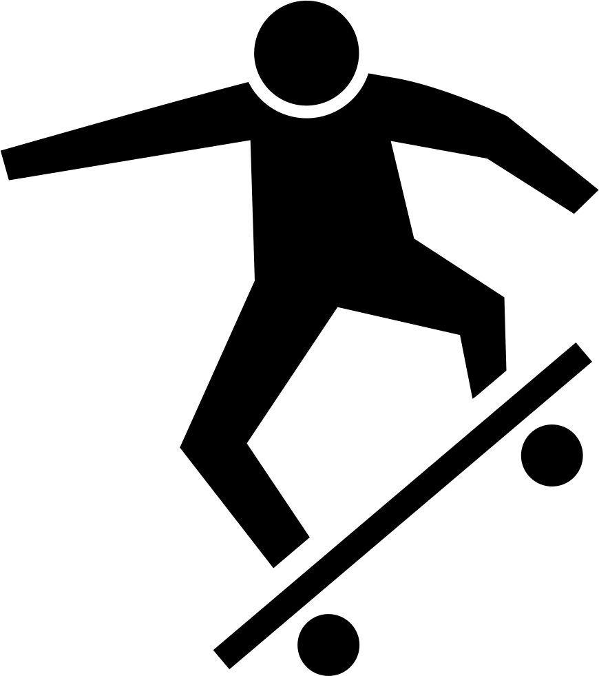 Png File - Skateboarding Icon (870x981), Png Download