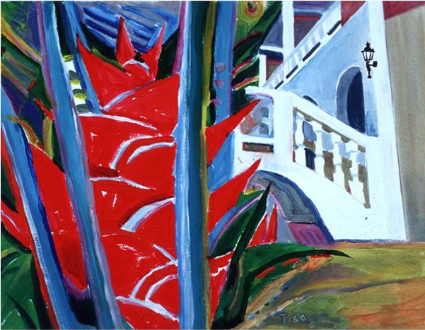 Heliconia - Painting (600x600), Png Download