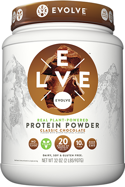 Evolve Protein Powder, Classic Chocolate - 16 Oz (585x700), Png Download