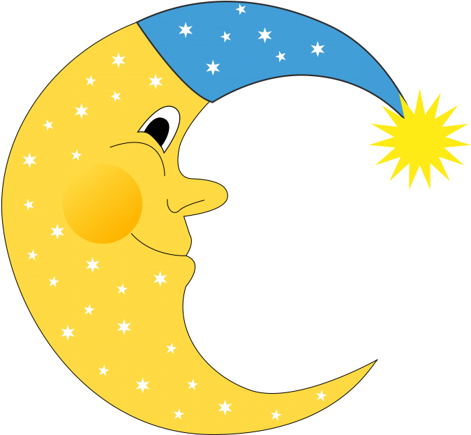 Child Sun And Moon Png - Moon Clipart Png (700x648), Png Download