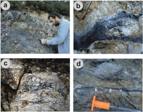 Outcrop Photographs Of The Tourmaline Rich Rocks In - Outcrop (850x388), Png Download