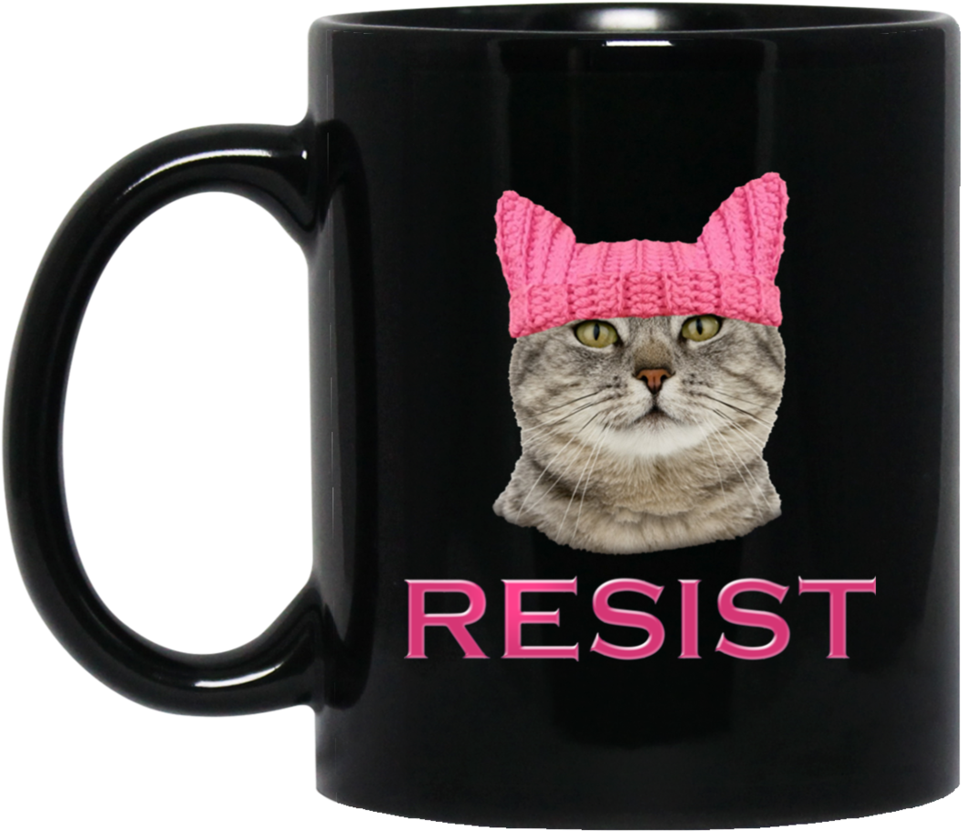 Resist Persist Pussy Cat Hat Mugs - Resting Witch Face Disney (1060x1060), Png Download