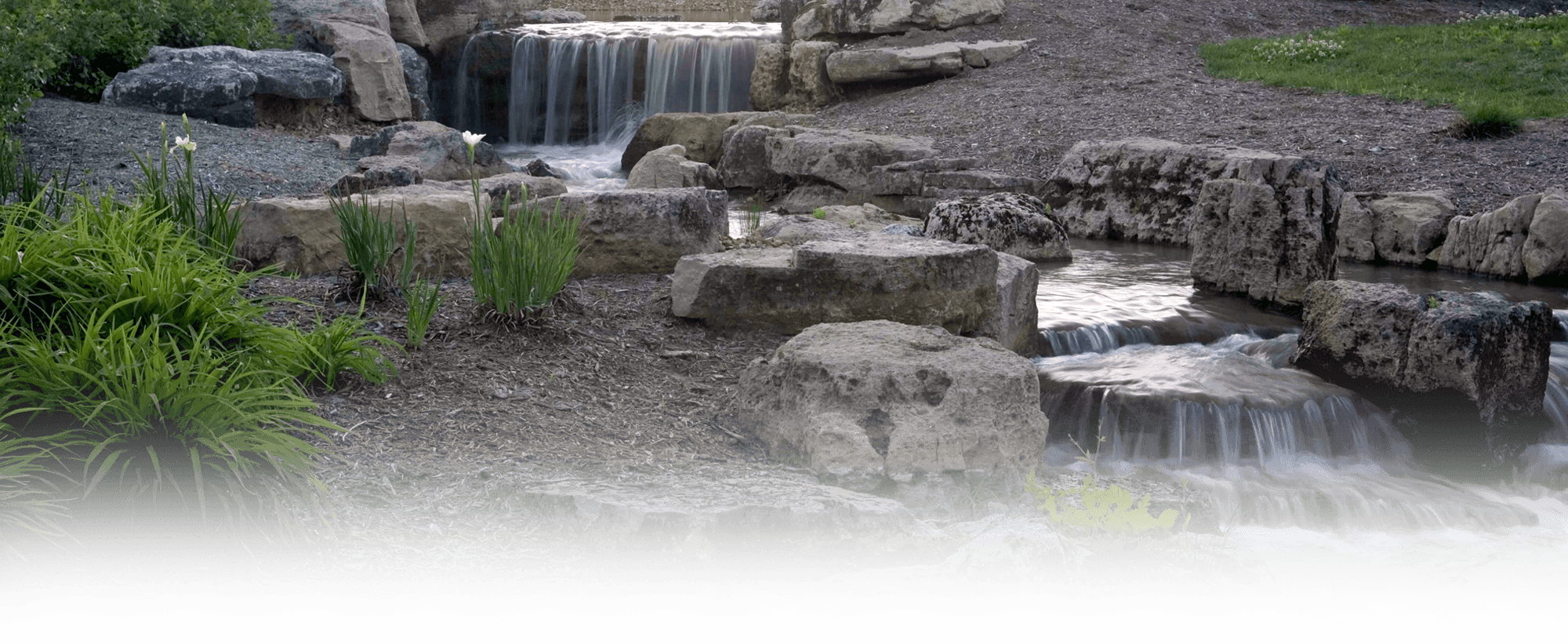 Brookside Builds It Better - Waterfall (2000x821), Png Download