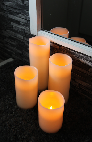 Led Pillar Candle Big - Candle (600x600), Png Download