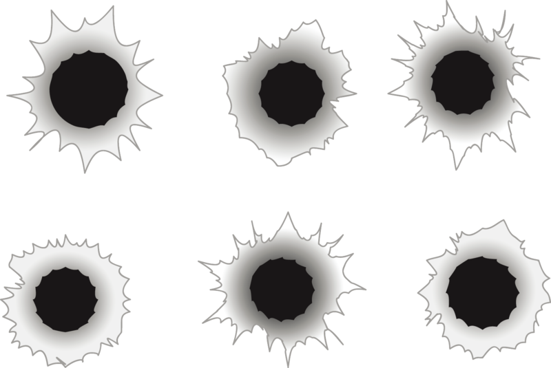 Bullet Holes Png Transparent Picture - Clip Art (800x535), Png Download