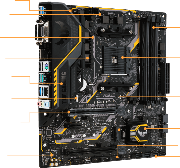 Tuf B350ma Tuf B350ma - Asus Tuf B350m Plus Gaming (727x678), Png Download
