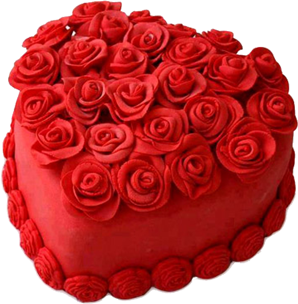 Strawberry Cake Heart Shape (660x660), Png Download